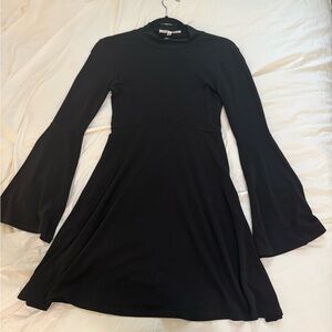BCBGeneration Black Flare Sleeve Dress
